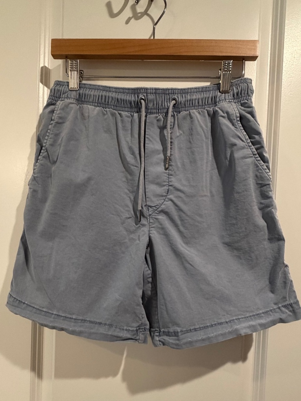 American Eagle Men's Flex Canvas Jogger Shorts Gray Blue - XS
